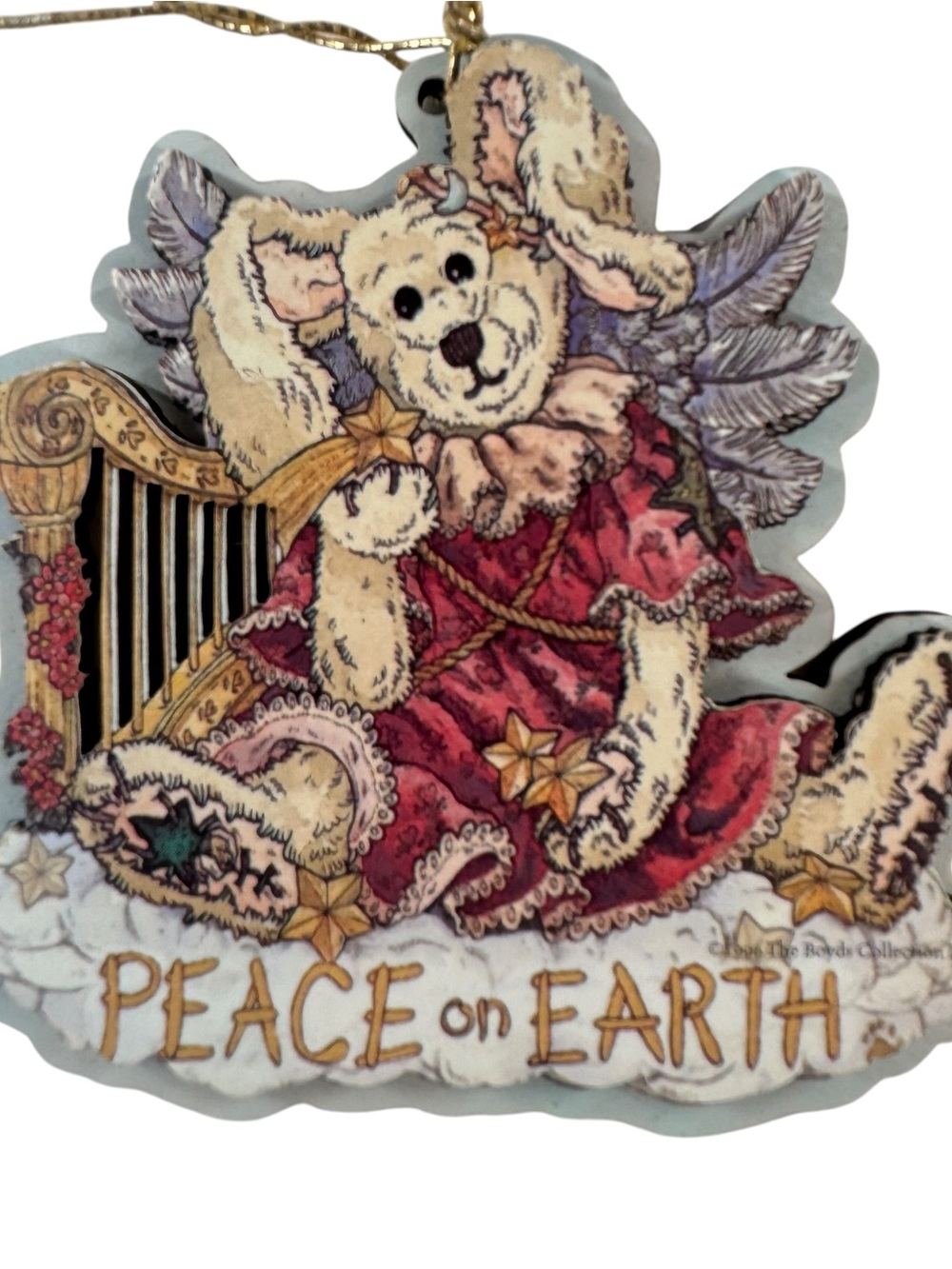 The Boyds Collection Peace on Earth Bear Christmas Ornament 1996